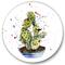 Designart - Cactus Houseplant - Traditional Metal Circle Wall Art